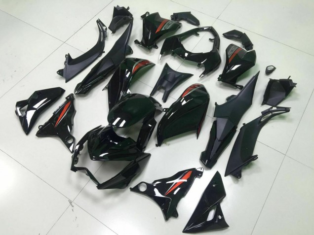 Carenagens Moto Kawasaki Z800 2013-2018 - Preto Brilhante Vermelho Prata