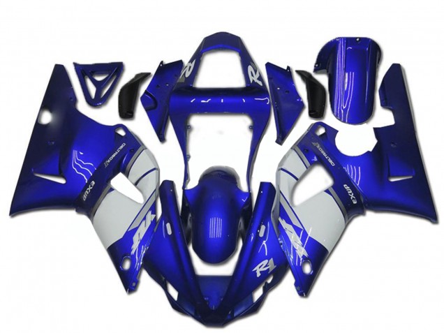 Carenagem Moto Yamaha YZF R1 2000-2001 - Azul Branco