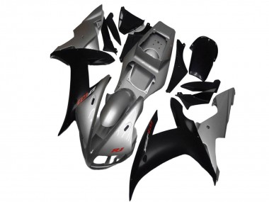 Carenagens Moto Yamaha YZF R1 2002-2003 - Prata Preto Fosco
