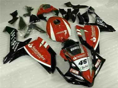 Carenagens Moto Yamaha YZF R1 2007-2008 - Vermelho Branco Preto Fimer Santander 46