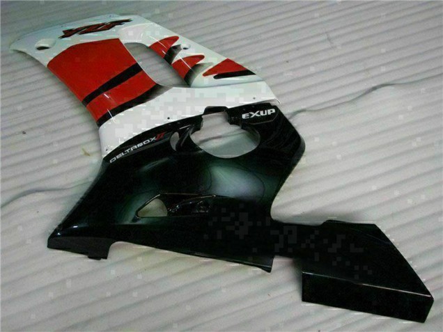 Carenagem Moto Yamaha YZF R6 1998-2002 - Branco Vermelho Preto Brilhante