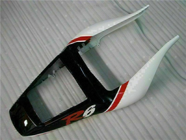 Carenagem Moto Yamaha YZF R6 1998-2002 - Branco Vermelho Preto Brilhante