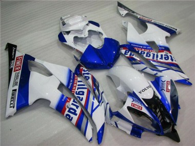 Carenagens Moto Yamaha YZF R6 2008-2016 - Branco Azul Vermelho Sterilgarda Volvo Fimer Yamalube