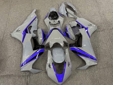 Carenagens Moto Honda CBR1000RR 2017-2023 - Nardo Cinzento Azul Listra
