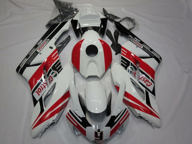 Carenagens Moto Honda CBR1000RR 2004-2005 - Branco Vermelho Preto Brilhante Castrol 9