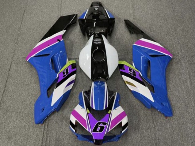 Carenagens Moto Honda CBR1000RR 2004-2005 - Branco Azul Roxo Amarelo Preto Brilhante 6