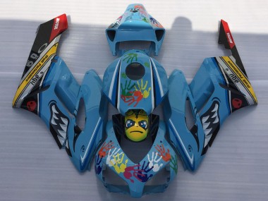 Carenagens Moto Honda CBR1000RR 2004-2005 - Azul Amarelo Preto Vermelho Tubarão