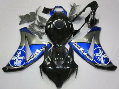 Carenagens Moto Honda CBR1000RR 2008-2011 - Azul Cinzento Preto Brilhante