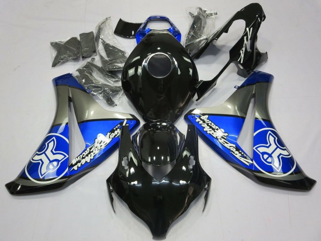 Carenagens Moto Honda CBR1000RR 2008-2011 - Azul Cinzento Preto Brilhante
