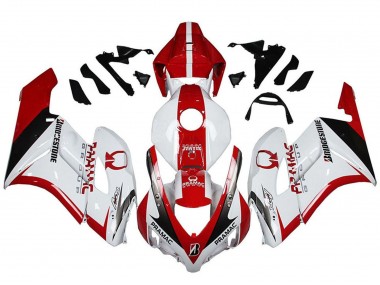 Carenagens Moto Honda CBR1000RR 2004-2005 - Branco Vermelho Preto Brilhante Pramac Bridgestone