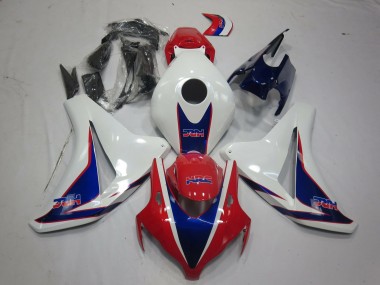 Carenagens Moto Honda CBR1000RR 2008-2011 - Branco Vermelho Azul HRC Estilo