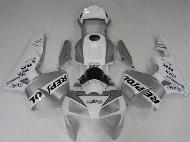 Carenagem Moto Honda CBR600RR 2003-2004 - Branco Prata Preto Repsol