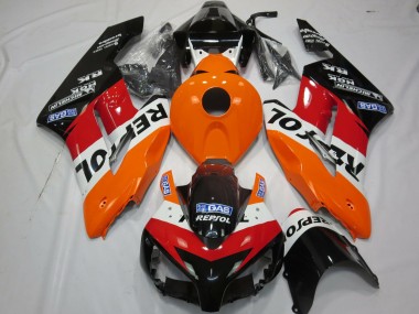 Kit Carenagens Moto Honda CBR1000RR 2004-2005 - Laranja Branco Vermelho Preto Brilhante Repsol