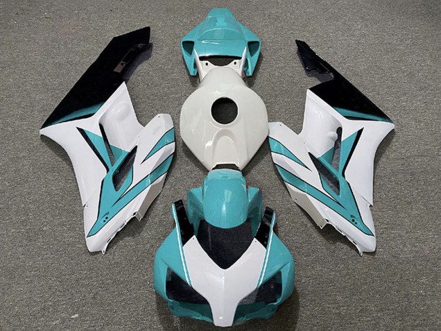 Carenagens Moto Honda CBR1000RR 2004-2005 - Branco Ciano Azul Preto Brilhante