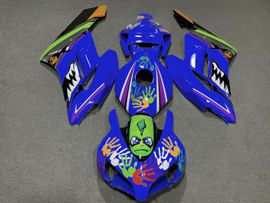 Carenagens Moto Honda CBR1000RR 2004-2005 - Azul Verde Laranja Preto Tubarão