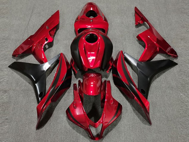 Carenagem Moto Honda CBR600RR 2007-2008 - Vermelho Preto Brilhante OEM Estilo