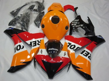 Kits Carenagem Moto Honda CBR1000RR 2008-2011 - Laranja Branco Vermelho Preto Brilhante Repsol