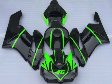 Carenagens Moto Honda CBR1000RR 2004-2005 - Preto Brilhante Alta Visibilidade Verde
