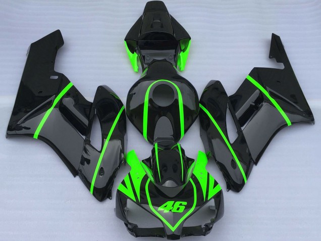 Carenagens Moto Honda CBR1000RR 2004-2005 - Preto Brilhante Alta Visibilidade Verde