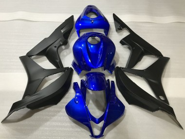 Kits Carenagem Moto Honda CBR600RR 2007-2008 - Azul Preto Fosco
