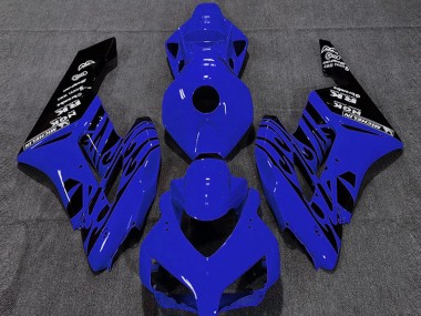 Carenagens Moto Honda CBR1000RR 2004-2005 - Azul Preto Brilhante Chama