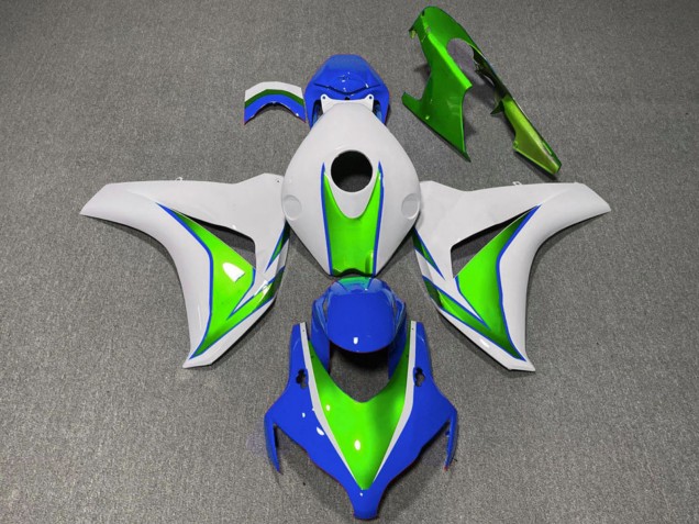 Carenagens Moto Honda CBR1000RR 2008-2011 - Branco Verde Azul