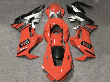 Carenagens Moto Honda CBR1000RR 2017-2023 - Laranja Branco Prata Preto Brilhante DSI