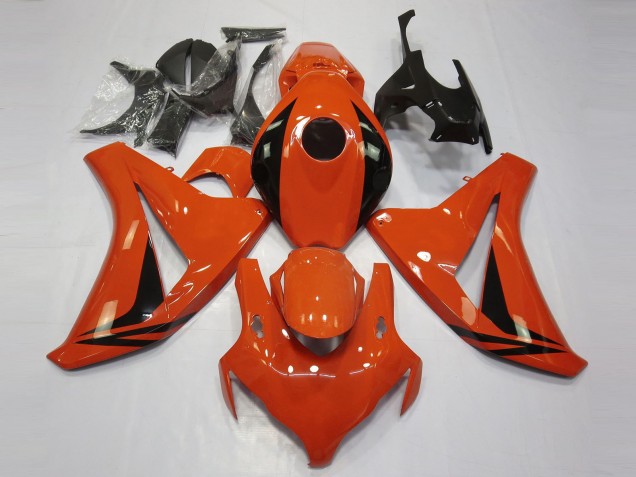 Carenagens Moto Honda CBR1000RR 2008-2011 - Laranja Preto Brilhante OEM Estilo