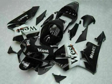 Carenagens Moto Honda CBR600RR 2003-2004 - Preto Brilhante Branco West Mobil