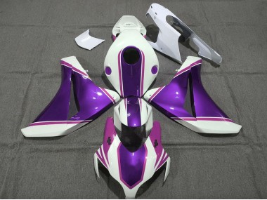 Carenagens Moto Honda CBR1000RR 2008-2011 - Branco Roxo Brilhante Rosa