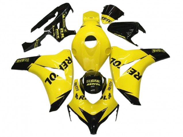 Carenagens Moto Honda CBR1000RR 2008-2011 - Amarelo Preto Glossy Repsol