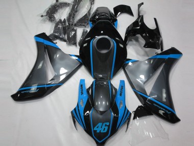 Carenagens Moto Honda CBR1000RR 2008-2011 - Cinzento Azul Preto Fosco Motul 46