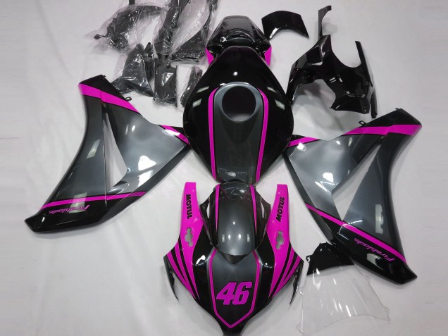 Carenagens Moto Honda CBR1000RR 2008-2011 - Cinzento Rosa Preto Fosco Motul 46