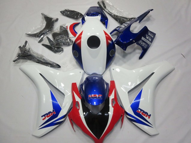 Carenagem Moto Honda CBR1000RR 2008-2011 - Branco Azul Vermelho HRC
