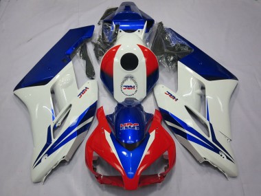 Carenagens Moto Honda CBR1000RR 2004-2005 - Branco Azul Vermelho HRC OEM Estilo