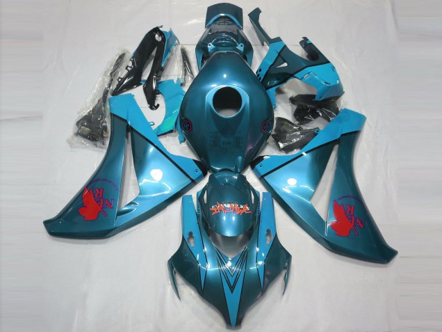 Carenagens Moto Honda CBR1000RR 2008-2011 - Azul Petróleo Vermelho
