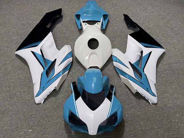 Carenagens Moto Honda CBR1000RR 2004-2005 - Azul Claro Branco Preto Brilhante
