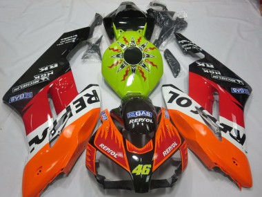 Carenagens Moto Honda CBR1000RR 2004-2005 - Verde Limão Laranja Branco Vermelho Preto Brilhante Rossi Repsol