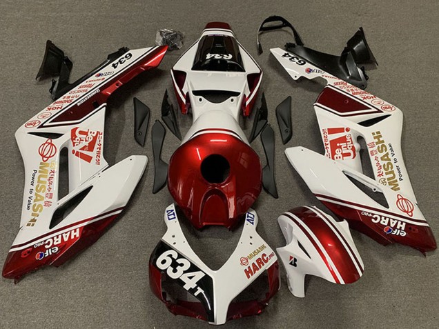 Carenagens Moto Honda CBR1000RR 2004-2005 - Branco Vermelho Musashi 634