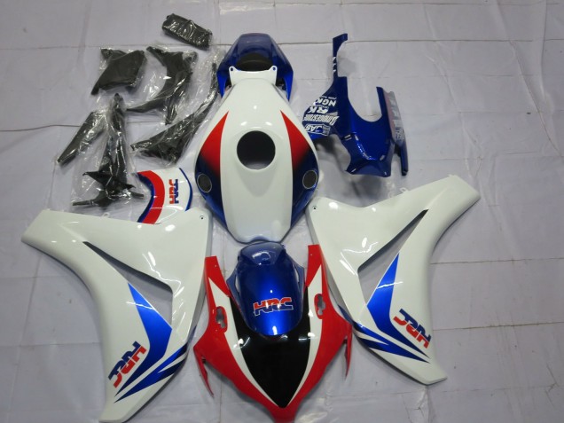 Carenagens Moto Honda CBR1000RR 2008-2011 - Branco Vermelho Azul OEM Estilo HRC