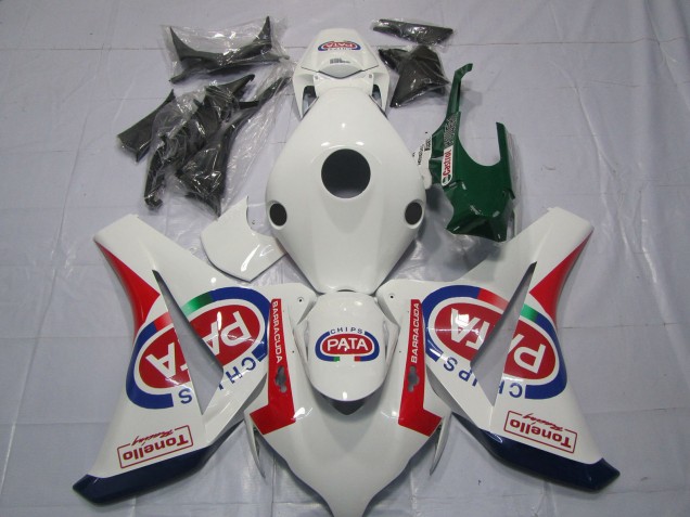 Carenagens Moto Honda CBR1000RR 2008-2011 - Branco Vermelho Azul Pata Castrol Tonello