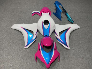 Carenagens Moto Honda CBR1000RR 2008-2011 - Branco Azul Rosa