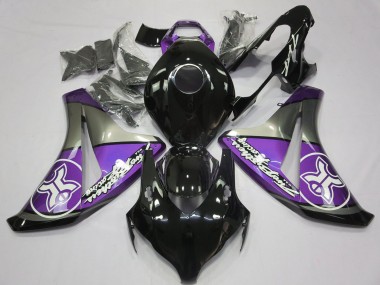 Carenagens Moto Honda CBR1000RR 2008-2011 - Roxo Cinzento Preto Brilhante