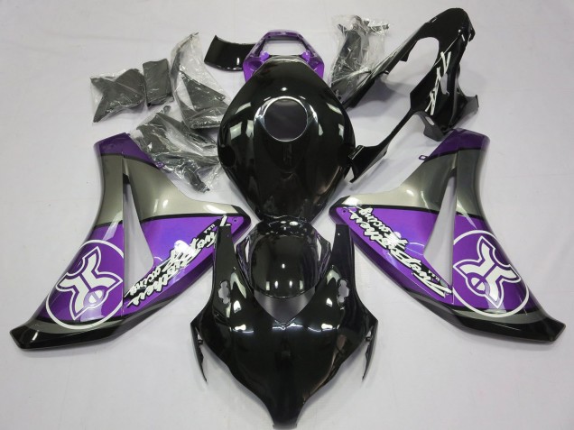 Carenagens Moto Honda CBR1000RR 2008-2011 - Roxo Cinzento Preto Brilhante