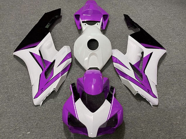 Carenagens Moto Honda CBR1000RR 2004-2005 - Branco Roxo Preto Brilhante