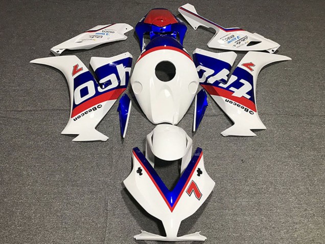 Carenagens Moto Honda CBR1000RR 2012-2016 - Branco Vermelho Azul Tyco
