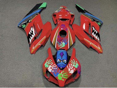 Carenagens Moto Honda CBR1000RR 2004-2005 - Vermelho Azul Verde Preto Tubarão