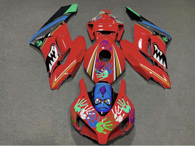 Carenagens Moto Honda CBR1000RR 2004-2005 - Vermelho Azul Verde Preto Tubarão