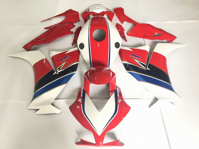 Carenagem Moto Honda CBR1000RR 2012-2016 - Branco Vermelho Azul