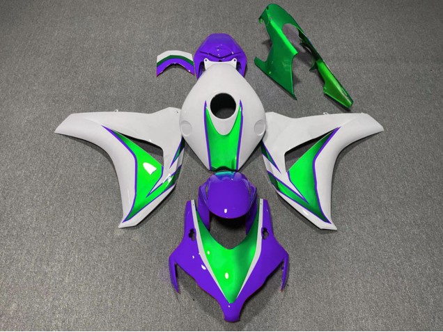 Carenagens Moto Honda CBR1000RR 2008-2011 - Branco Verde Roxo The Joker